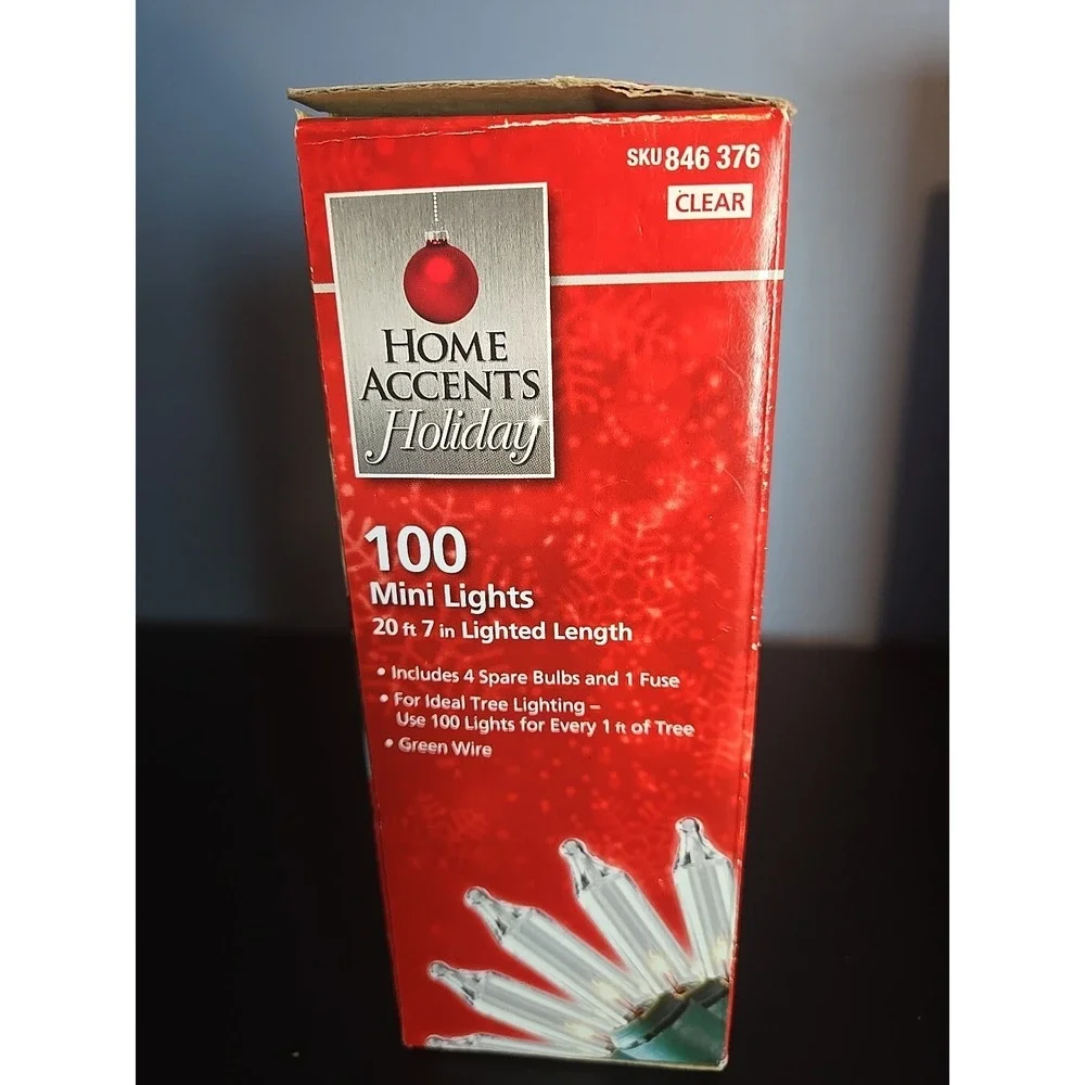 Home‎ Accents Holiday Christmas 300 & 100 count Mini Lights Clear